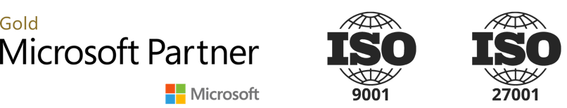 Gold Microsoft Partner, ISO 9001 and ISO 27001 certified